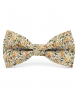 KINOKO - FLORAL BOW TIE - CLASSIC - OCHRE YELLOW & GREEN