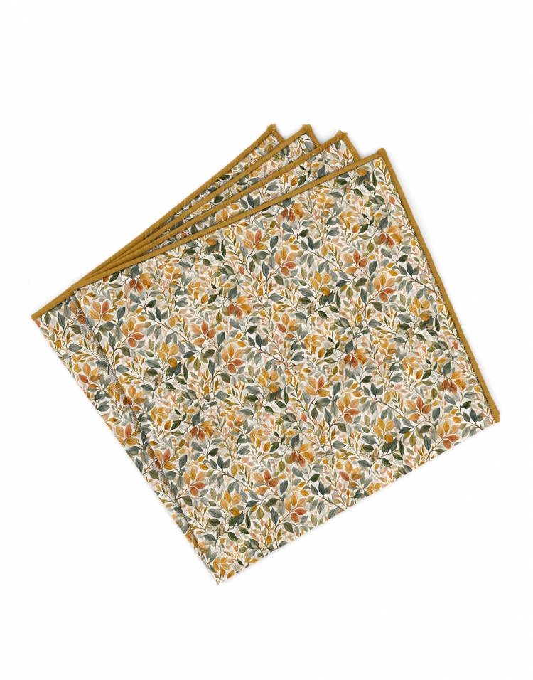 KINOKO - BLOEMEN POCHET - OKERGEEL & GROEN