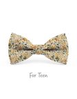 KINOKO - KID or TEEN BOW TIE - OCHRE YELLOW & GREEN