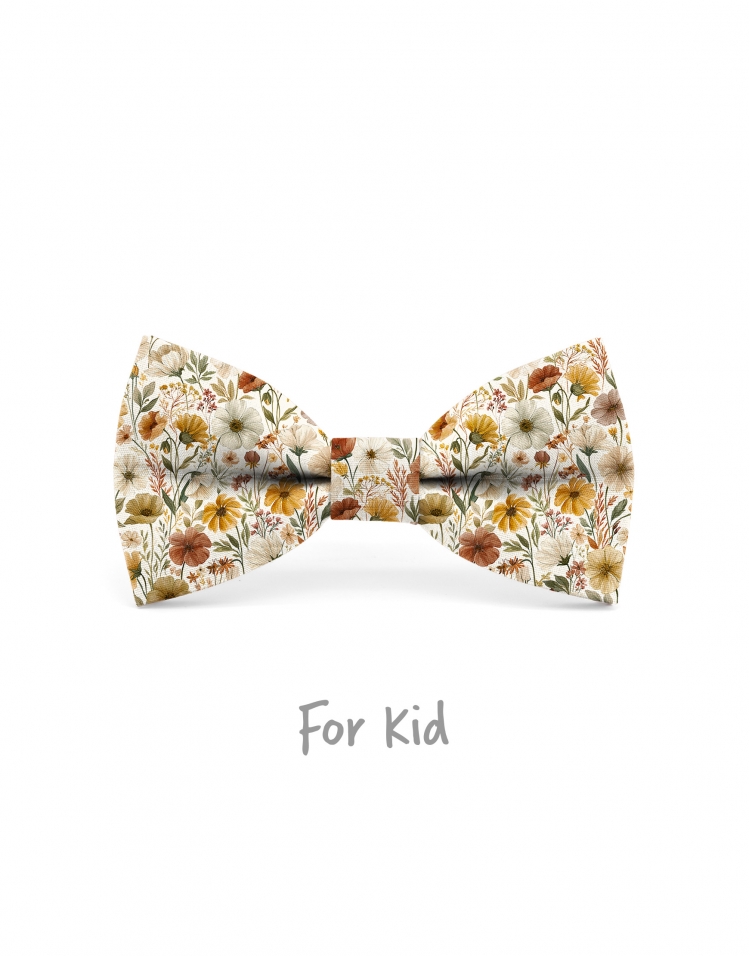 SARAKI - NOEUD PAPILLON ENFANT ou ADO - TERRACOTTA & JAUNE OCHRE