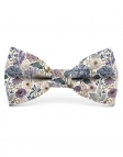 INAO - NOEUD PAPILLON FLEURI - CLASSIC - BLEU, VIOLET, ROSE & KAKI