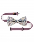 INAO - FLORAL BOW TIE - CLASSIC - BLUE, PURPLE, PINK & KHAKI