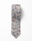 INAO - FLORAL TIE - BLUE, PURPLE, PINK & KHAKI