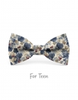 BUDO - KID or TEEN BOW TIE - BLUE, BURGUNDY & BEIGE