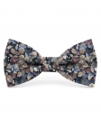 KAMUI - NOEUD PAPILLON FLEURI - CLASSIC - BLEU MARINE, BORDEAUX & BEIGE