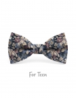 KAMUI - KID or TEEN BOW TIE - NAVY BLUE, BURGUNDY & BEIGE