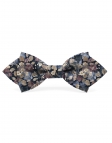 KAMUI - NOEUD PAPILLON FLEURI - DIAMOND - BLEU MARINE, BORDEAUX & BEIGE