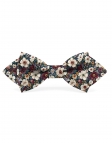 MOTTA - NOEUD PAPILLON FLEURI - DIAMOND - BORDEAUX, VERT, BLANC & MIEL