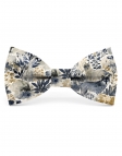 RAKKO - FLORAL BOW TIE - CLASSIC - BLUE, GREY & BEIGE
