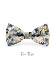 RAKKO - NOEUD PAPILLON ENFANT ou ADO - BLEU, GRIS & BEIGE
