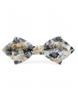RAKKO - FLORAL BOW TIE - DIAMOND - BLUE, GREY & BEIGE