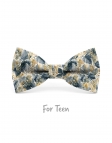 HOPPU - NOEUD PAPILLON ENFANT ou ADO - BLEU & JAUNE OCHRE