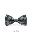 SHARI - NOEUD PAPILLON ENFANT ou ADO - BLEU MARINE & BEIGE