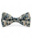 SHUDO - NOEUD PAPILLON - CLASSIC - BLEU, BEIGE & OCHRE