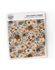 TOBIRA - NOEUD PAPILLON FLEURI - CLASSIC - BLEU, BEIGE & BRUN