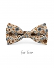 TOBIRA - NOEUD PAPILLON ENFANT ou ADO - BLEU, BEIGE & BRUN
