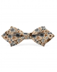 TOBIRA - NOEUD PAPILLON FLEURI - DIAMOND - BLEU, BEIGE & BRUN