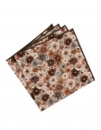 MORI - POCHETTE FLEURIE - BEIGE & BRUN