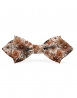 MORI - NOEUD PAPILLON FLEURI - DIAMOND - BEIGE & BRUN