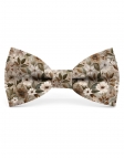 NEMURO - NOEUD PAPILLON FLEURI - CLASSIC - BEIGE, BRUN & KAKI