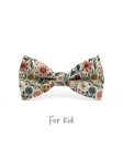 NAYORO - KID or TEEN BOW TIE - BURGUNDY, PINK, GREEN & CARAMEL