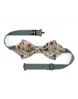 NAYORO - FLORAL BOW TIE - DIAMOND - BURGUNDY, PINK, GREEN & CARAMEL