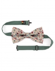 ENIWA - FLORAL BOW TIE - CLASSIC - BURGUNDY, PINK & TEAL