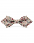 ENIWA - NOEUD PAPILLON FLEURI - DIAMOND - BORDEAUX, ROSE & TEAL