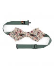 ENIWA - NOEUD PAPILLON FLEURI - DIAMOND - BORDEAUX, ROSE & TEAL