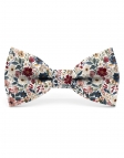 TOYONI - NOEUD PAPILLON FLEURI - CLASSIC - BORDEAUX, ROSE, BLEU & BEIGE