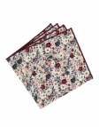 TOYONI - POCHETTE FLEURIE - BORDEAUX, ROSE, BLEU & BEIGE