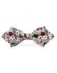 TOYONI - FLORAL BOW TIE - DIAMOND - BURGUNDY, PINK, BLUE & BEIGE