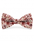 OBANA - FLORAL BOW TIE - CLASSIC - BURGUNDY & PINK