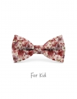OBANA - KID or TEEN BOW TIE - BURGUNDY & PINK