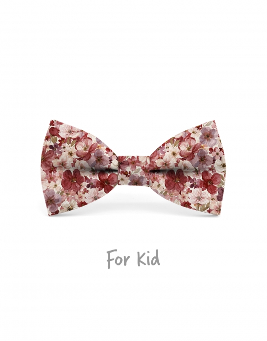OBANA - NOEUD PAPILLON ENFANT ou ADO - BORDEAUX & ROSE