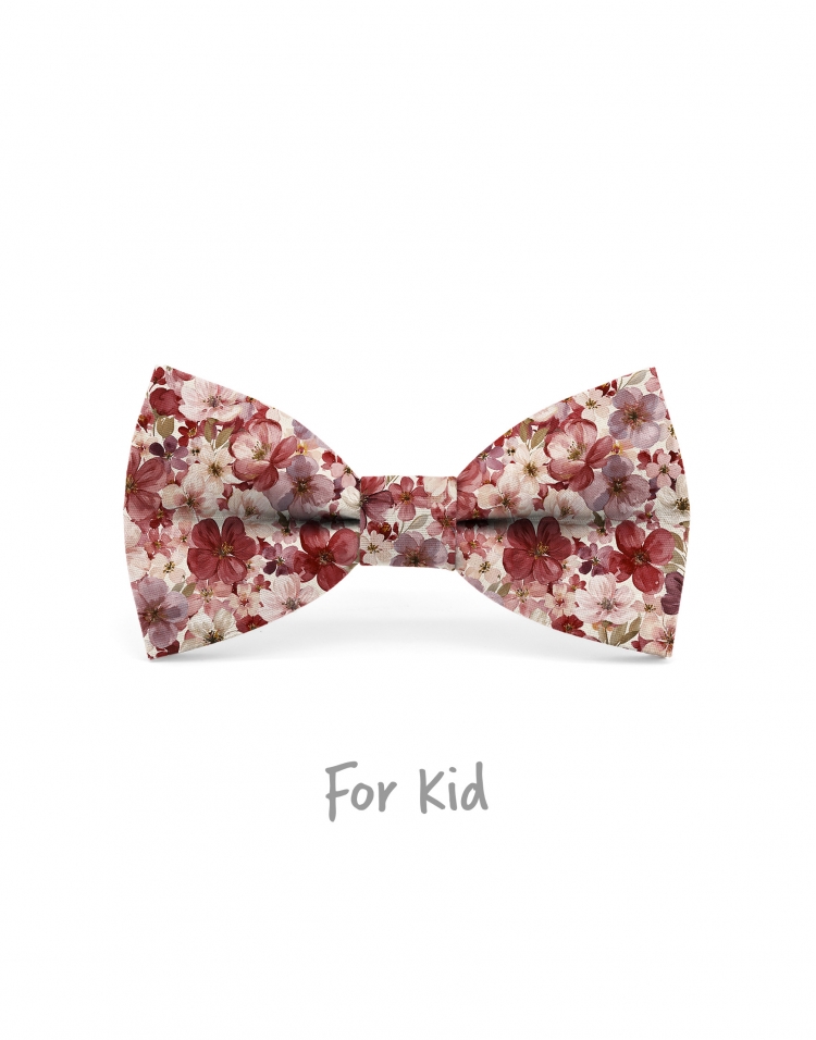 OBANA - NOEUD PAPILLON ENFANT ou ADO - BORDEAUX & ROSE
