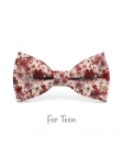 OBANA - KID or TEEN BOW TIE - BURGUNDY & PINK