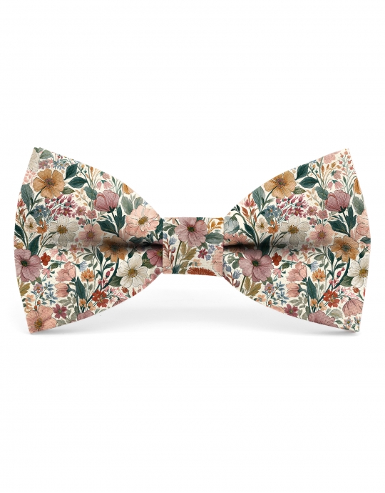 SAMANI - FLORAL BOW TIE - CLASSIC - PINK, GREEN & BLUE