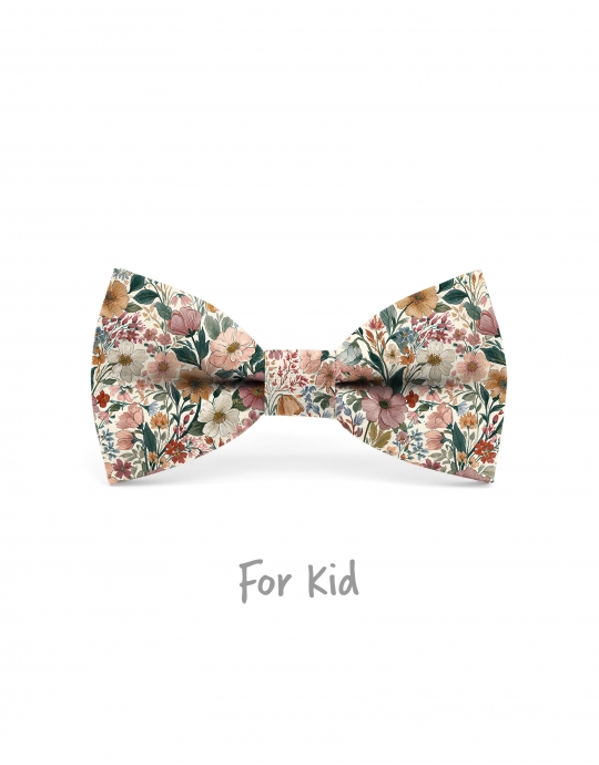 SAMANI - KID or TEEN BOW TIE - PINK, GREEN & BLUE