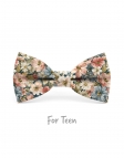 TESHIO - KID or TEEN BOW TIE - PINK, BLUE & KHAKI