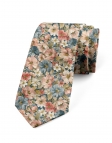 TESHIO - FLORAL TIE - PINK, BLUE & KHAKI