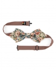 TESHIO - FLORAL BOW TIE - DIAMOND - PINK, BLUE & KHAKI