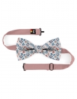 MUTSU - FLORAL BOW TIE - CLASSIC - BLUE & PINK