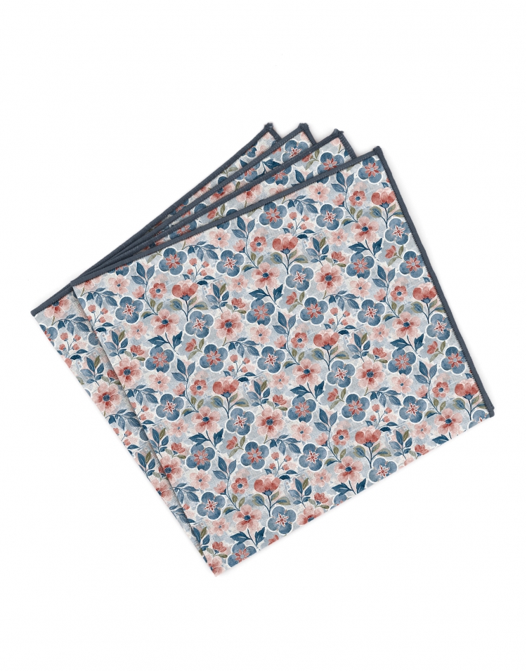 MUTSU - BLOEMEN POCHET - ROZE & BLAUW