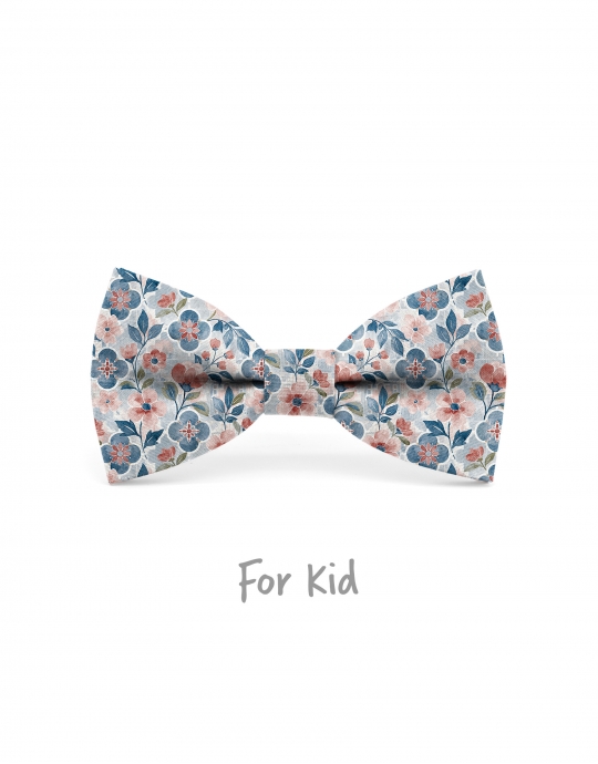 MUTSU - KID or TEEN BOW TIE - BLUE & PINK