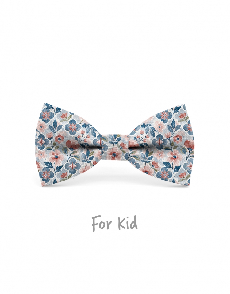 MUTSU - KID or TEEN BOW TIE - BLUE & PINK
