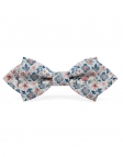 MUTSU - FLORAL BOW TIE - DIAMOND - BLUE & PINK