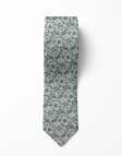 SUKAI - CRAVATE FLEURIE - TURQUOISE, SARCELLE & BEIGE
