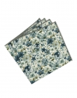OMA - FLORAL POCKET SQUARE - TURQUOISE & TEAL