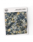 IWABE - FLORAL BOW TIE - CLASSIC - NAVY BLUE, BEIGE & LILAC